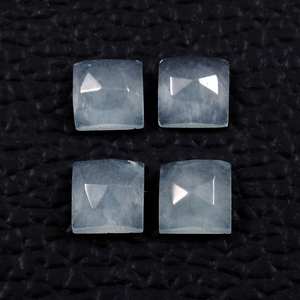 Aigue-marine naturelle à facettes en vrac 10x10mm, 1 pièce, prix de gros, pierres précieuses carrées rayées, taille 10x10mm pour la fabrication de bijoux - Product Image 2