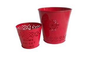 Round Shape Metal Orange Votive Holder - Product Image 3