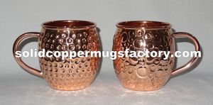 Tasses à bière classiques en cuivre pur gaufré de haute qualité tasses à boire en cuivre tasse à bière moderne multi-usages - Product Image 2