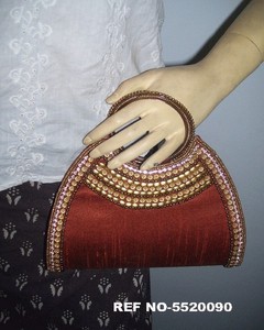 Hand Embroidery Satin Clutch Evening Purse for Lady-lowellcraft - Product Image 5