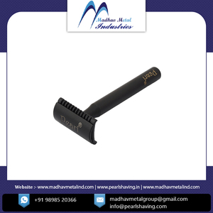 Afeitadora de seguridad de doble filo Pearl Best para hombre, ajustable, con mango de latón y cuchillas de acero inoxidable - Product Image 6