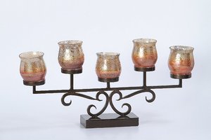 Portavelas de Malla Metálica de Primera Calidad con Diseño de Hojas Multisección para Decoración de Bodas y Centros de Mesa - Product Image 5
