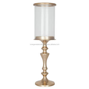 Support de haute qualité bougeoirs décoratifs verre métal décoration de la maison avec un design élégant - Product Image 2