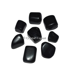 Acheter en ligne Black Obsidan Tumbled Stone-pierres roulées de haute qualité Healing Home Decoration Stone - Product Image 1