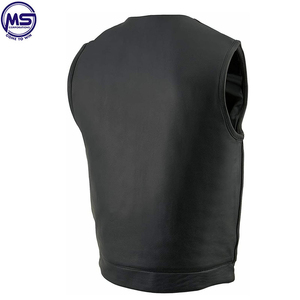 2022 Men's Wholesale Comfortable and Breathable Leather <b>Vest</b> Plaid Reversible Hip Hop Outer Wear for Autumn Season Price - Product Image 5