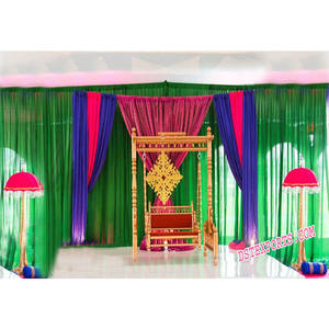 <b>Mehndi</b> Stage <b>Decoration</b> With Swing <b>Mehndi</b> Stage <b>Decoration</b> Indian Wedding Stage <b>Decoration</b> - Product Image 1