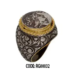 Wholasale Authentic Coin Model 925 Sterling Silver, Handmade, Gold Plated Ring