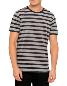 เสื้อยืดคอกลมแขนสั้นลายทางผ้าฝ้ายยืด 100% ระบายอากาศได้ดี เป็นมิตรกับสิ่งแวดล้อม ไม่เป็นขุย สำหรับผู้ชาย (OEM) - Product Image 5