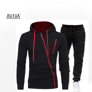 Vêtements de sport confortables en polyester 100% pour hommes, survêtement, ensemble d'exercices, hauts imprimés, pantalons de jogging, survêtement - Product Image 1