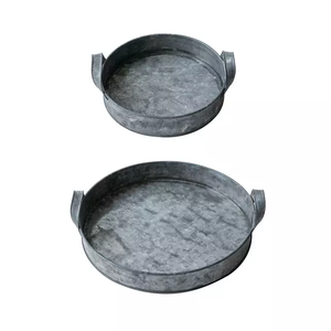 Antique Galvanized Metal Farmhouse Table <b>Vase</b> Functional <b>Floor</b> <b>Vase</b> - Product Image 6