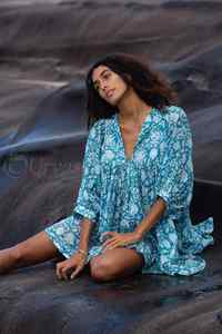 Vestido de manga de globo de alta calidad para mujer, ropa elegante Sexy, holgada, con cuello vuelto y cintura alta, venta al por mayor, primavera 2022 - Product Image 3