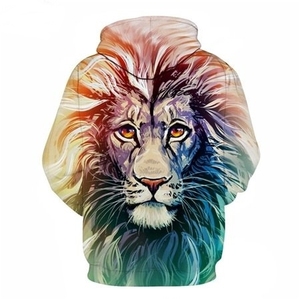 OEM Custom Eco-Friendly 3D Sublimation Hoodie Active Style Velvet Fleece Plus Size 6XL Polyester/Cotton Animal for Winter - Product Image 2