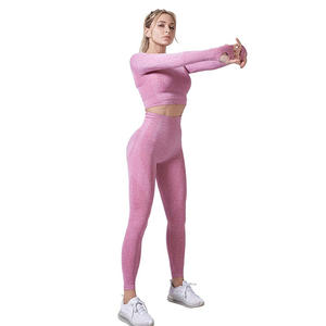 Ensemble de yoga pour femmes, ensemble de yoga en coton, leggings taille mi-haute, soutien-gorge de sport, tenue de sport respirante pour la salle de sport - Product Image 1