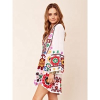 Banjara — robe de style bohème Antique pour femmes, tunique courte et élégante, fait à la main, vêtements de plage Sexy, hippie, Tribal, tendance