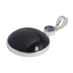 Vintage Look 925 plata esterlina Arco Iris obsidiana Multi piedra preciosa colgante joyería fina colgantes y dijes para mujeres - Product Image 1