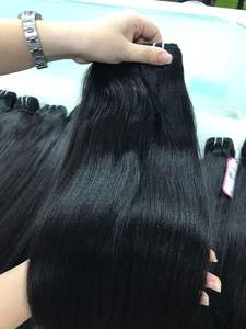 Extensions de cheveux naturels pour femmes, qualité supérieure, lisses, cuticules, vierges, Double trame faite Machine, prix vente en gros - Product Image 4