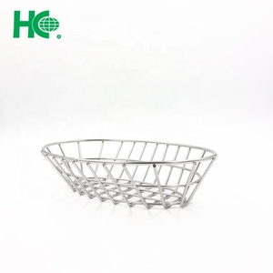 Oval Fast Food Restaurant Serving Metal <b>Bread</b> <b>Basket</b> - Product Image 3