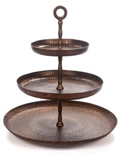 Copper Hammered <b>3</b> <b>Tier</b> <b>Cake</b> <b>Stand</b> - Product Image 1