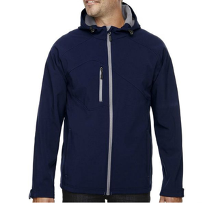 Chaqueta suave para hombre de nuevo estilo al por mayor forro polar de poliéster impermeable de talla grande con capucha y decoración de piel para el invierno - Product Image 6