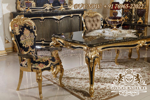 รอยัลมือแกะสลักห้องรับประทานอาหารหรูหราแกะสลักเฟอร์นิเจอร์ห้องรับประทานอาหารคลาสสิกความคิดพิเศษสำหรับชุดห้องรับประทานอาหาร - Product Image 2