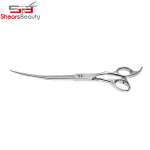 กรรไกรตัดขนสัตว์เลี้ยงแบบโค้งสำหรับคนถนัดขวา ผลิตจากเหล็กกล้าไร้สนิม 4Cr13 คุณภาพสูง พร้อมด้ามจับยาง ราคาดีที่สุด รับทำโลโก้ตามสั่ง - Product Image 3