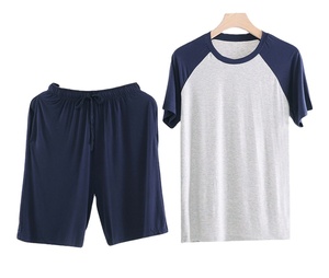 ชุดนอนแขนสั้นสำหรับผู้ชาย,เสื้อนอนพร้อมชุดนอน Raglan ชุดฤดูร้อน - Product Image 1