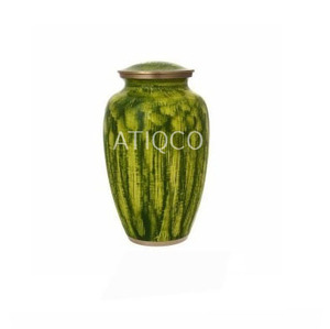 Urna Funeraria de Latón Macizo con Estampado de Selva a Color, Estilo Americano, para Adultos - Product Image 4