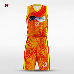 Uniforme de basket-ball haut de gamme, ensemble short de sport unisexe, vêtements en tissu 100% Polyester avec impression personnalisée de haute qualité - Product Image 3
