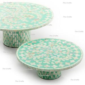 Juego de diferentes tamaños de dos soportes para pasteles de madera y madre de perla soporte para servir pasteles a un precio asequible - Product Image 3