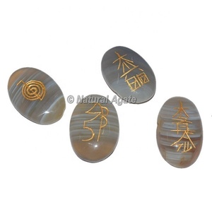 Banded Agate Oval Usui Reiki Set | Wholesale Chakra - Reiki set - Product Image 1