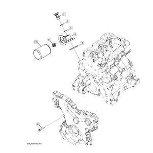 Pièce de rechange pour tracteur JD johdeere, numéro de pièce de filtre à huile RE507204 - Product Image 1