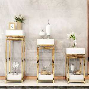 Wholesale Large & Small Steel Flower Stand Multi-Application Floor <b>Shelf</b> <b>for</b> <b>Garden</b> Home Nursery Wedding Decor <b>Plant</b> Pot - Product Image 3