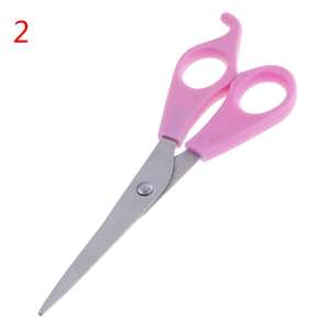 Ensemble de 2 ciseaux amincissants à manche en plastique pour couper les cheveux Ciseaux de coiffeur à lame en acier approuvés CE pour une utilisation en salon Rasoir pour le visage - Product Image 6