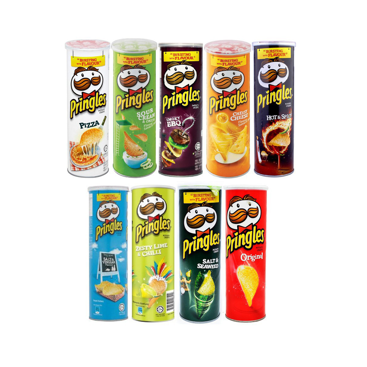 Pringles Potato Chips 107g Can x12