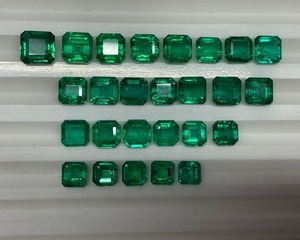 Asscher สี่เหลี่ยมไม่ร้อนธรรมชาติตัดคุณภาพดี5มม. ถึง7มม. สอบเทียบแซมเบียมรกตจำนวนมากผลิตเครื่องประดับ100% สีธรรมชาติ - Product Image 2