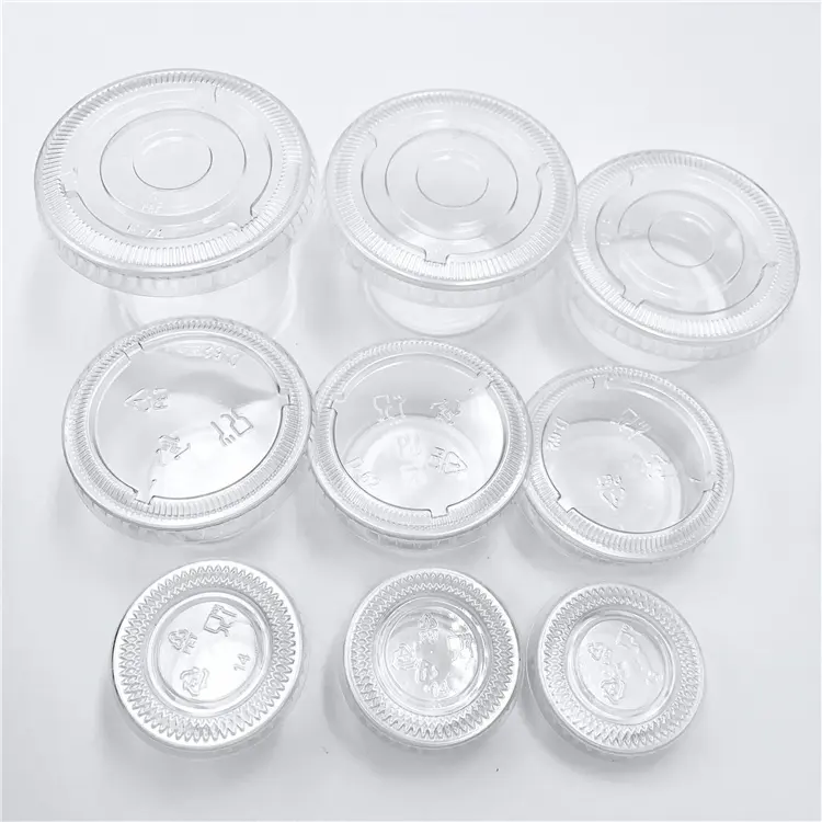 Factory direct sales plastic portion cups yogurt container pudding cup with lids