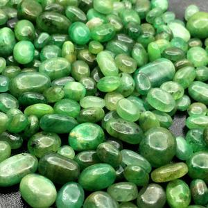 Lot d'émeraude couleur verte pierre précieuse unie forme de culbutage incroyable fabrication de bijoux zambien naturel de bonne qualité - Product Image 2