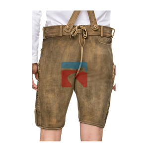กางเกงหนังแท้สไตล์บาวาเรียนสำหรับผู้ชาย ชุดดั้งเดิมของเยอรมันสำหรับเทศกาลอ็อกโทเบอร์เฟสต์ - Product Image 2