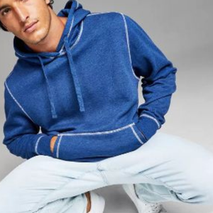 เสื้อสเวตเตอร์มีฮู้ดผ้าฟลีซเย็บตะเข็บสำหรับผู้ชายเสื้อฮู้ดสีทึบระบายอากาศออกแบบได้ตามต้องการ - Product Image 4