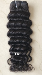 Vente en gros d'extensions de cheveux humains brésiliens 100% vierges Remy vison brut cambodgien vague profonde 10A qualité alignée sur les cuticules - Product Image 2