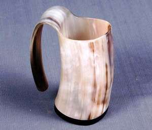 SHAN INDIA Artesanías naturales Tallado a mano Cuerno de búfalo Jarra Taza Vikingo Cuerno para beber Jarras de vidrio para cerveza Vino Animal elegante - Product Image 3
