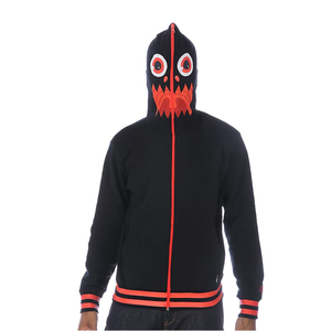 Sudadera con capucha y cremallera para hombre, prenda deportiva masculina con forro polar, diseño de logotipo en blanco, con cremallera completa y diseño personalizado a granel - Product Image 6