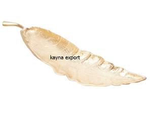 Plato de fruta de Metal superventas, nuevo diseño de hoja para fiestas, decoraciones de boda, acabado de tamaño personalizado, pulido ecológico - Product Image 3