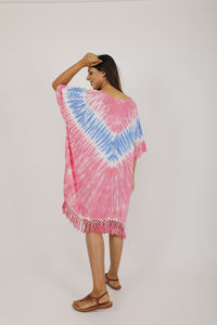 2022 último estilo étnico rayón Kaftans vestido sin tirantes de manga corta ropa de playa holgada estampado patrón Casual Resort Wear - Product Image 4