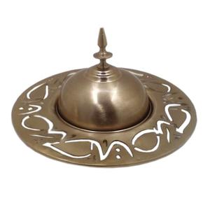 Tazón redondo de aluminio y hierro de mesa de Venta caliente con placa de tamaño estándar de Color dorado de latón de cúpula para Decoración - Product Image 3