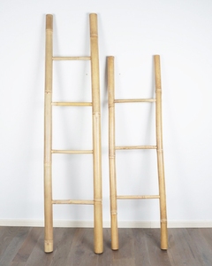 Toallero Calefactor Individual Recto Decorativo para Hogar y Hotel, para Baño, de Pie, Blanco, Acero Inoxidable, Tipo Escalera de Bambú - Product Image 1