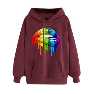 Women's Winter Thick Fleece Pullover <b>Hoodie</b> with Canvas Custom Sublimation & Applique Decoration - Product Image 1