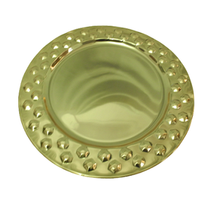 Assiette de présentation en métal de qualité supérieure, design tendance, forme ronde, sous-assiette, du fabricant Home Arts - Product Image 5