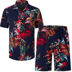 Ensemble de survêtement décontracté unisexe d'été de haute qualité, personnalisable, deux pièces avec short et taille élastique contrastante - Product Image 5