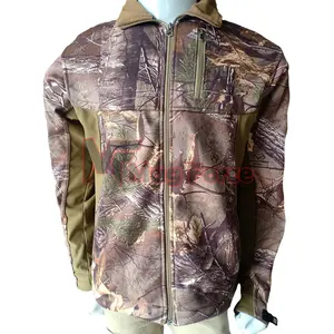 Veste de chasse coupe-vent de bonne qualité veste de chasse de plein air en polaire camouflage pour hommes avec taille et design personnalisés - Product Image 1